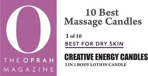 Vista 5 de Lotion Candle - Velas de masaje perfumadas de albahaca cítrica y menta silvestre para cuidado personal, 10 onzas, vela de cera de soja con mezclas