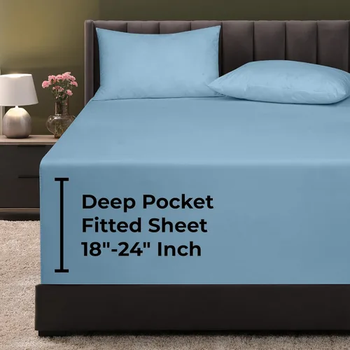 Vista 14 de Royale Linens Sábana bajera ajustable individual – Microfibra cepillada ultrasuave de 1800 hilos – Sábanas inferiores de lujo para hotel – No se
