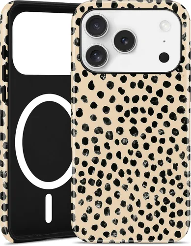 Vista 90 de Jusy Compatible with MagSafe Brown Tortoise Shell Print Phone Case for iPhone 7/8/SE, Amber Trendy Luxury Magnetic Soft TPU and Hard PC Protective