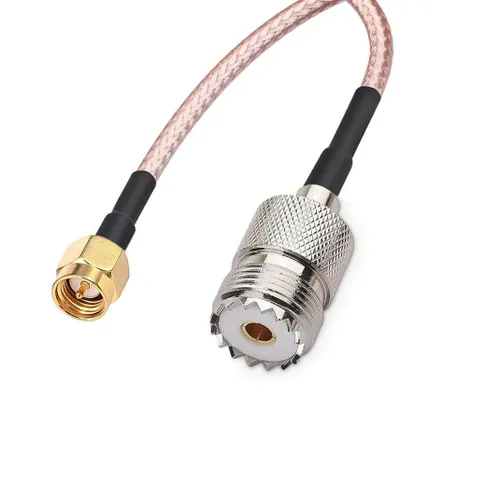 Vista 2 de DHT Electronics Cable de antena de mano SMA macho a UHF SO-239 conectores hembra de 6 pulgadas, paquete de 2 para amplificador