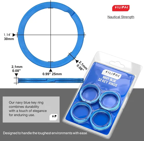 Vista 2 de Llaveros planos divididos a granel, resistente y resistente para automóvil, hogar, anillo de metal grande para perro, cordón para escuela, oficina
