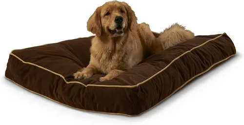 Vista 11 de South Pine Porch Buddy - Cama rectangular reversible de microfibra para perro con funda extraíble, lavable a máquina, cacao, extra pequeña