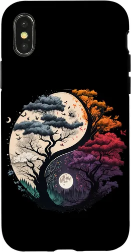 Vista 5 de Funda Yin Yang del árbol de la vida para iPhone 16