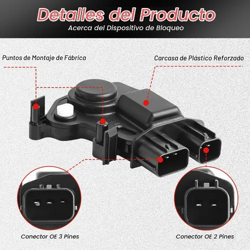 Vista 3 de FAERSI Motor de Actuador de Cerradura de Puerta Delantera Izquierda Compatible con Honda Accord Civic CR-V Element Odyssey Pilot 2003 2004 2005