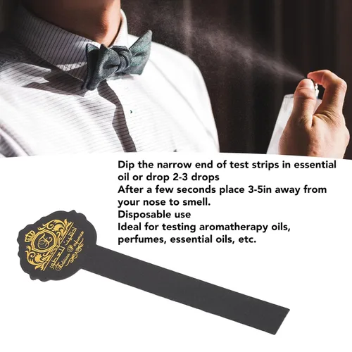 Vista 9 de 100pcs Perfume Test Strips Disposable Fragrance Testing Paper for Essential Oils and Aromatherapy Dark Blue