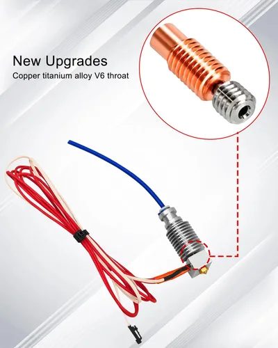 Vista 4 de Kit de extrusora de cabezal de impresora 3D hotend MK3S J de 24V 40W apto para Prusa i3 MK3/MK3S/MK3S+ y otras impresoras de cabezal de impresión