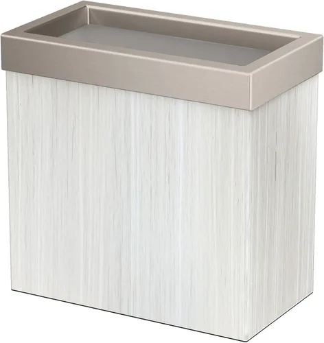 Vista 10 de Gatco Cubo de basura rectangular moderno, latón cepillado, cubo de basura de acero inoxidable con tapa extraíble, a prueba de fugas, capacidad de 3