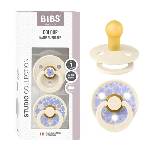 Vista 14 de BIBS - Chupetes de bebé, juego de 2 Studio Chupete redondo con tetina de goma natural sin BPA Chupete de látex libre de BPA Fabricado