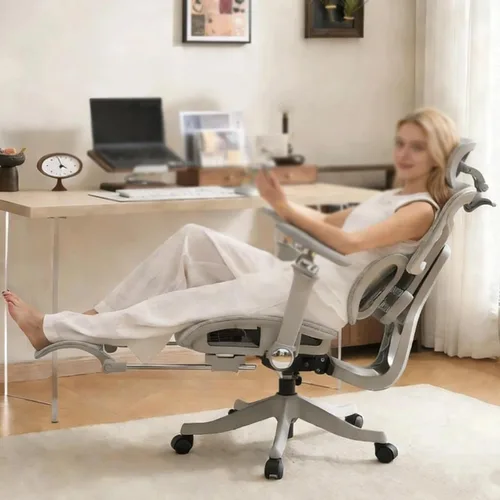 Vista 7 de Ergonomic Office Chair High Back Mesh Desk Chair with Adjustable Lumbar Support，Armrests and Headrest Computer Chair Wide Seat Task Chair(Black