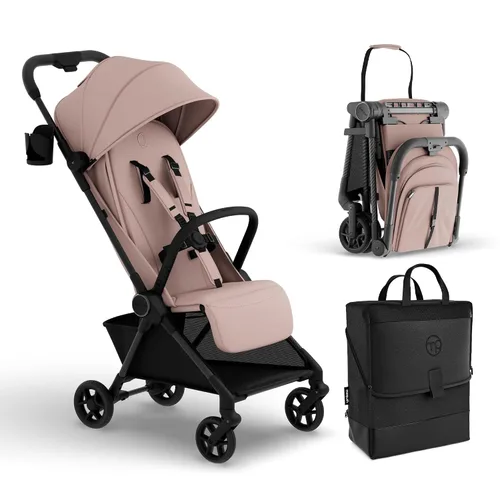 Vista 12 de Mompush Nexis - Cochecito de viaje ligero de fibra de carbono, equipaje de Negro