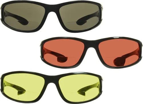 Vista 17 de proSPORT Bifocal Lector de Gafas de Sol Noche Yelow Bloqueador de Luz Azul Deporte Wrap Escudo Lateral