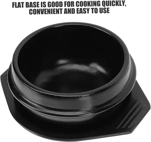 Vista 6 de Olla de sopa de miso coreano con bandeja, ollas de cerámica, utensilios de cocina para el hogar, olla de cocina, olla de sopa delicada, olla