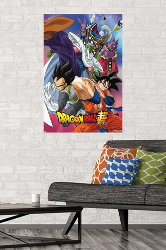 Vista 2 de Trends International Dragon Ball: Super - Póster de pared de grupo, 22.375 x 34 pulgadas, versión premium sin marco