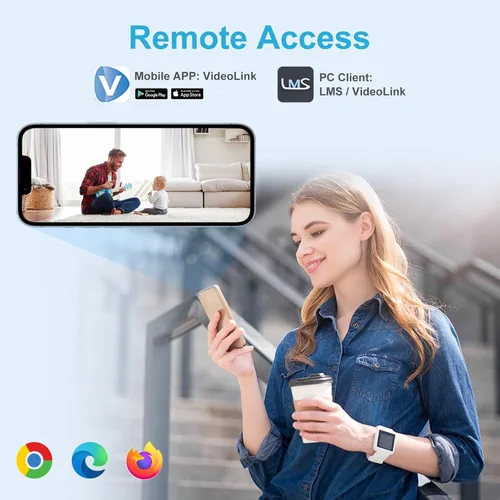 Vista 7 de Anpviz 4MP PoE IP Cámara Bullet con micrófono/audio, cámara de seguridad IP para interiores y exteriores, visión nocturna de 65 pies, resistente al