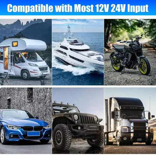 Vista 7 de Linkstyle Medidor de Batería de 12 V, Voltímetro Impermeable de 12 V, Medidor de Voltaje de Pantalla Digital para Marina, Auto, Motocicleta