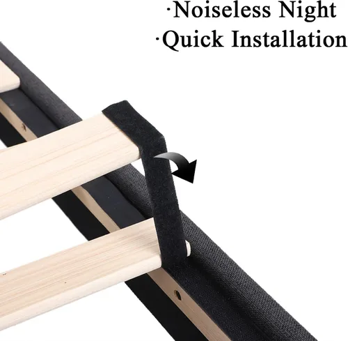 Vista 7 de Feonase Base de cama tamaño King con puertos tipo C y USB, base de cama tapizada con cabecera de almacenamiento con respaldo de ala, soporte