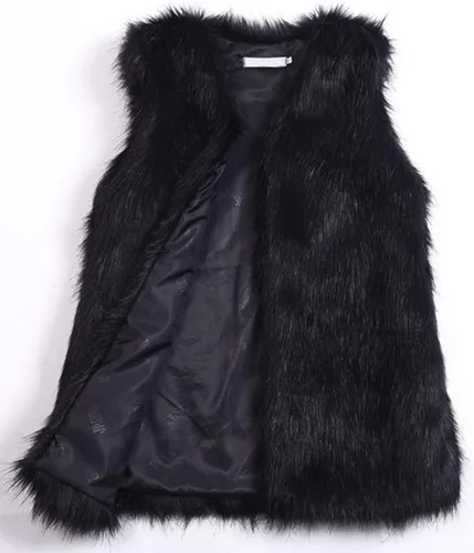 Vista 2 de Youhan Chaleco de piel sintética para mujer, chaqueta sin mangas