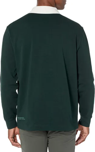Vista 2 de Lacoste Polo de rugby de ajuste holgado con cuello de contraste para hombre