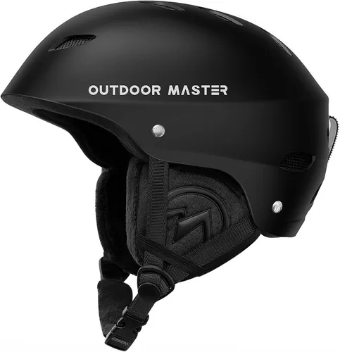 Vista 23 de OutdoorMaster Kelvin - Casco de esquí y snowboard para hombres, mujeres y jóvenes Gris