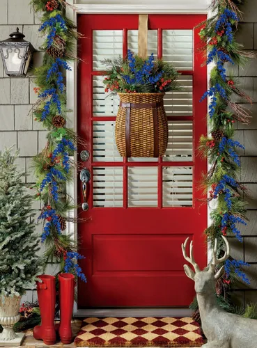 Vista 5 de Hollyone 20 piezas de ramas de eucalipto artificiales con purpurina para árbol de Navidad, ramas de eucalipto artificiales de 13 pulgadas, tallos