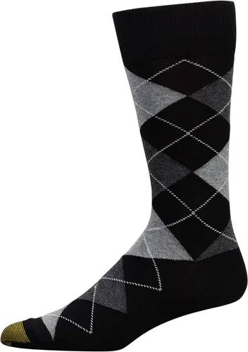 Vista 3 de GOLDTOE Men's Carlyle Argyle Crew Dress Socks, 3-Pairs