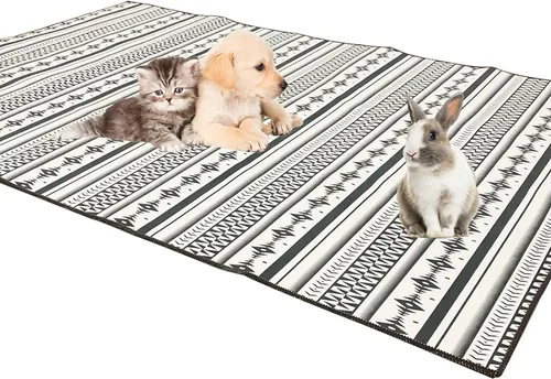 Vista 7 de kathson Almohadillas Lavables de 79" x 47" Antideslizantes para Conejos, Alfombrilla Reutilizable para Mascotas en el Piso, Jaula de Juego, Alta