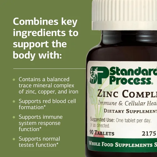 Vista 4 de Complejo de zinc de proceso estándar – Soporte de función enzimática para ayudar a la función normal de los testículos – Apoya la salud inmune