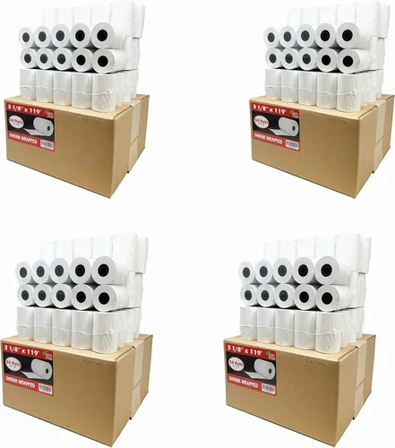 Vista 41 de (100 rollos) 2 1/4 x 50 Rollos de papel térmico para recibo de 55 GSM, papel alemán de calidad premium, se adapta a todos los terminales de tarjetas