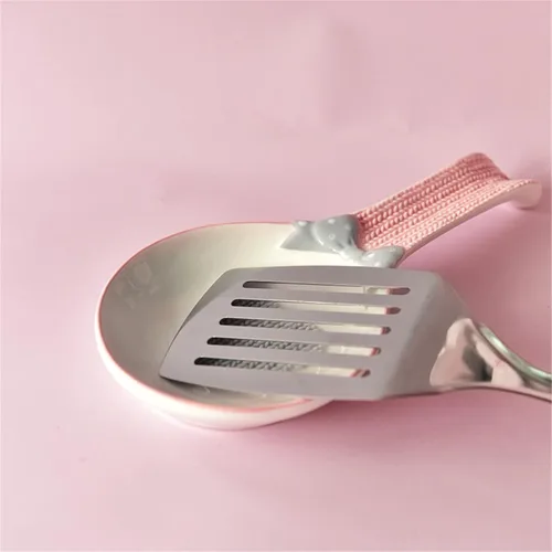 Vista 3 de Soporte de cuchara de cerámica para estufa, soporte grande para cuchara de cocina, encimera de cocina, mesa de comedor, decoración moderna