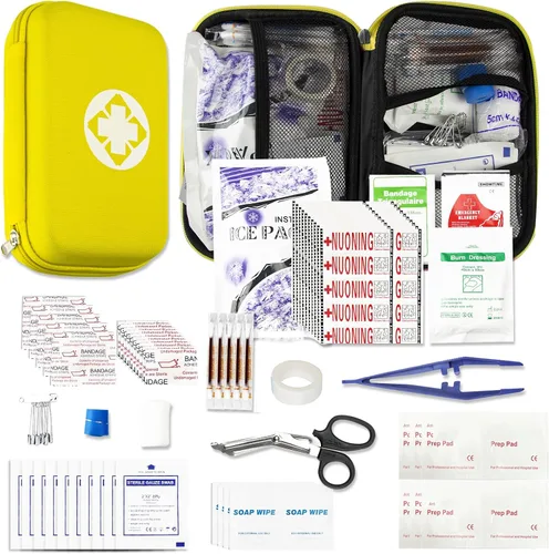 Vista 9 de 276 PIEZAS Kit de Primeros Auxilios para Hogar, Auto, Camping, Senderismo, Suministros de Emergencia, Bolsa Compacta y Linda para la Escuela, al