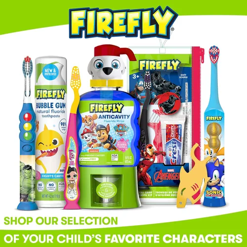 Vista 6 de Cepillo de dientes Firefly Clean N' Protect My Little Pony con cubierta de personaje 3D, cerdas suaves, batería incluida, para niños mayores de 3