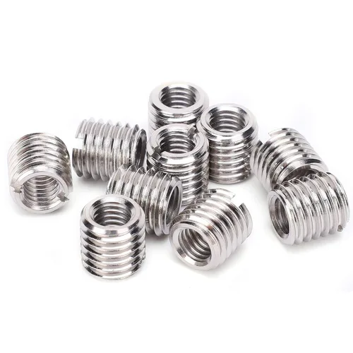 Vista 10 de 10 piezas de inserto de rosca autorroscante, tuerca reductora de rosca de 15 mm, rosca hembra M10 x 1.5 mm y rosca macho M12 x 1.75 mm, kit