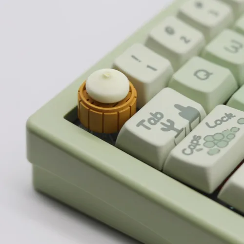 Vista 7 de Lindas teclas 3D personalizadas, llave ESC para teclado mecánico, perfil OEM R4, teclas interesantes rotativas con base brillante (Rotary Bao)