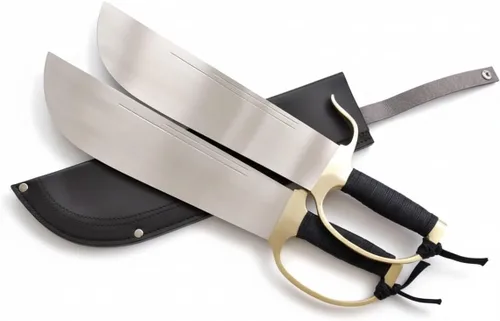 Wing Chun ocho cortador/hoja de acero al carbono medio/mano de latón/equipo de Kung fu