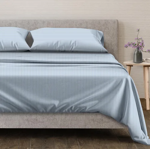 Vista 15 de Mayfair Linen Juego de sábanas de 100% algodón egipcio, tamaño individual (paquete de 2) – Sábanas de lujo blancas de 600 hilos, tamaño individual