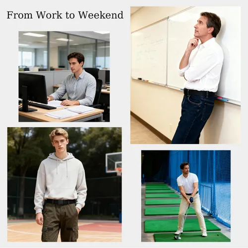 Vista 4 de YZRIZX Nylon Tactical Men Belt, Military Canvas Web Belts with Plastic Buckle, Casual Belt for Men Outdoor (Black)