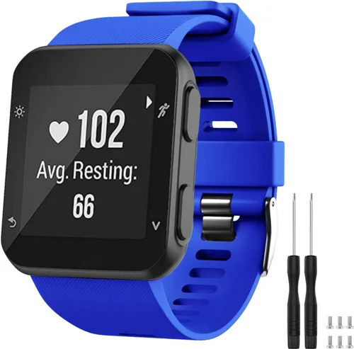 Vista 29 de GVFM banda compatible con Garmin Forerunner 35, silicona suave correa de repuesto para reloj inteligente Garmin Forerunner 35, se ajusta a muñeca