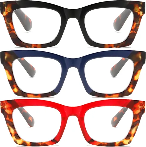 Vista 8 de Oprah - Lentes de lectura estilo Stylis con bloqueo de luz azul y bisagra de resorte para mujer