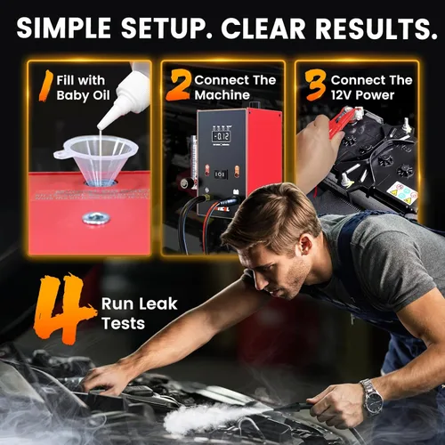 Vista 7 de ANCEL Máquina de humo L300 automotriz con medidor de presión digital y bomba integrada, EVAP profesional y detector de fugas de vacío, 5 veces más