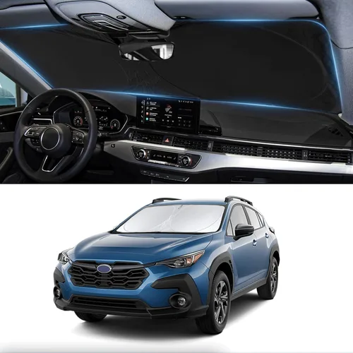 Vista 81 de Parasol plegable para parabrisas, protector reflectante para ventana frontal 210T, bloquea los rayos ultravioleta, accesorios para automóvil, XXL