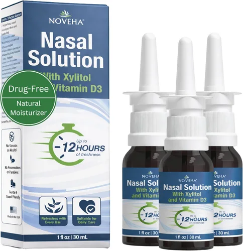 Vista 8 de NOVEHA Spray Nasal - 1% Povidona Yodada, con Xilitol, Vitamina D3, Aloe Vera - Limpiador Nasal (Pack de 2)