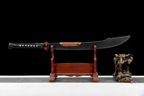 Vista 5 de LONGSWORD - Espada china, sable Dao, espadas reales (calva forjada, vaina de poliuretano, Aloy fitittings) perfecta para aventuras al aire libre