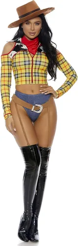 Vista 3 de Forplay Disfraz de personaje de la película Playtime Sheriff para mujer, Multicolor