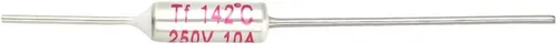 Vista 2 de uxcell 5 unids RY TF 287.6 F corte térmico fusible AC 250V 10A tono blanco plateado