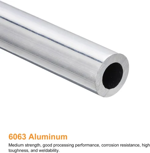 Vista 4 de uxcell 6063 Tubo Redondo de Aluminio, Tubo de 32mm DE 29mm DI 300mm Longitud para Proyectos de Industria DIY