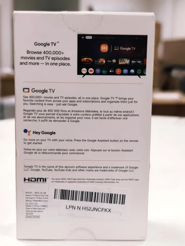 Vista 5 de Xiaomi TV Box S 3ª generación - 4K UHD, Google TV, memoria de 32 GB, Dolby Vision y Atmos, WiFi 6, HDMI 2.1, transmisión rápida, compacta y potente