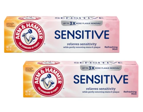 ARM & HAMMER Pasta de dientes sensibles para dientes y encías, 4.5 onzas (paquete de 2)