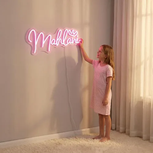 Vista 4 de Letreros de neón personalizables, letrero de neón personalizable para decoración de pared, letreros de neón personalizados para bodas, letreros