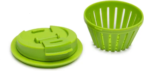 Vista 3 de Jarware Tapa de infusión de frutas para frascos Mason de boca regular, color verde (paquete de 2)