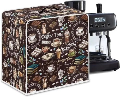 Vista 60 de DISNIMO Cubierta antipolvo para cafetera de mariposa azul, fundas para máquina de hacer café de cocina con mango superior, cubierta